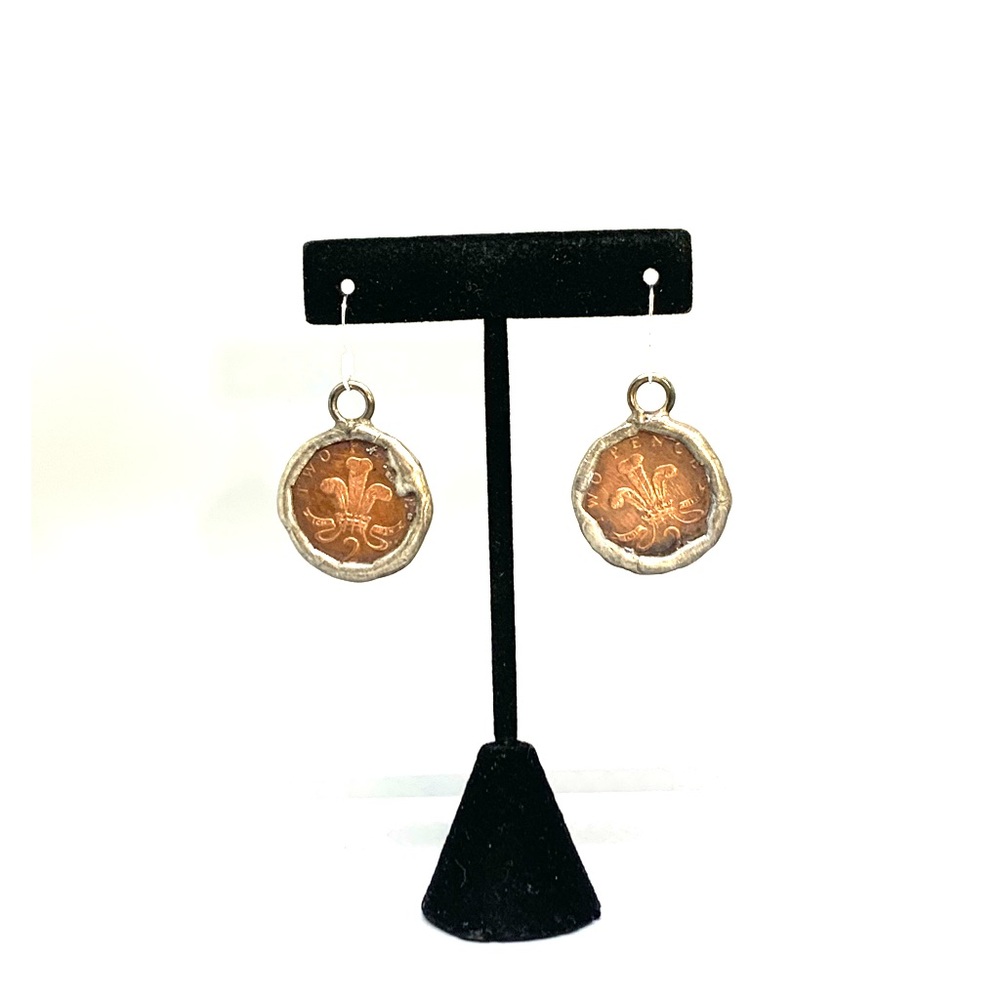 English Coin Earrings